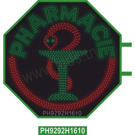 PH9292H1610 KDC Hex 92 Pharmacie1,2 Sigle plein 3Contour 1.7
