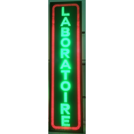 enseigne laboratoire plein avec 3contour